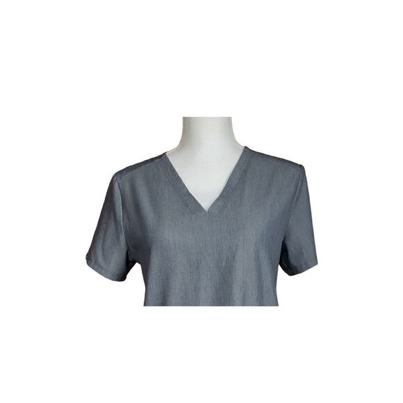 Figs Technical Collection Casma Three-Pocket Scrub Top Extra Small Grey Medical - Picture 3 of 10